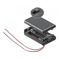 goobay portapilas con interruptor para 3 pilas lr3 aaa negro