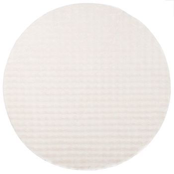 Alfombras De Área Redondo Sirolo Crema Ø 200 Cm Poliéster Vidaxl