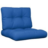 cojines para palets 2 unidades tela azul royal vidaxl