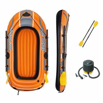 Barca Hinchable Bestway Hydro-force Kondor 2000 188x93x30 Cm 2 Personas Con Remos Y Bomba