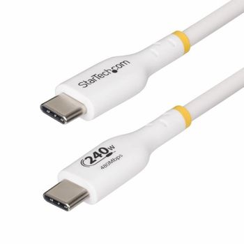 Cable de Carga USB-C StarTech.com 4m 240W PD 3.1 USB 2.0 Blanco