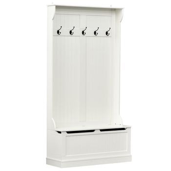 Perchero con banco 96x34x179,7cm crema