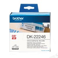 brother dk-22246 original continuous label tape 103mm x 3048m black on white
