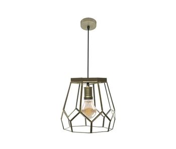 Lampara de techo metal color dorado serie lente 25cm