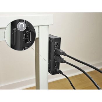 Switch DeLOCK USB 3.0 2 puertos 5 Gbit/s con botón y montaje magnético