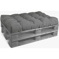reino mansidi - cojin para palet rectangular 120x80x10 cm de loneta resistente acolchado y transpirable para jardin terraza o balcon