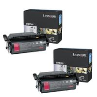 original multipack lexmark t620 printer toner cartridges 2 pack -12a6760