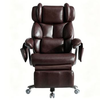 XXL Silla de oficina ergonómica, Marrón   Aosom España
