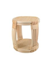 mesa de centro ratan beige d 44 cm