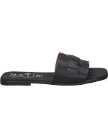 sandalias planas de piel para mujer lrk 5550 negro 36