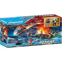 playmobil rescate incendio barco 70491