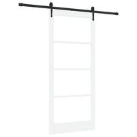 puerta corredera y negro 93 x 211 cm vidaxl