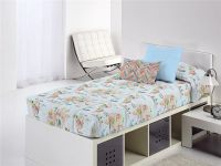 edredon ajustable mondo viaje infantil saten canete