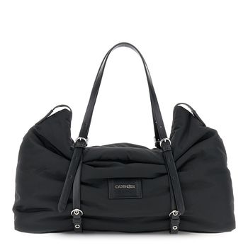 bolsa de compras de nailon con correas de hebilla ajustables black taglia unica