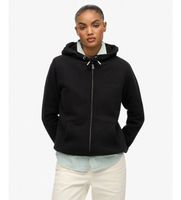 superdry para mujer w2012323a sudadera borg lined ziphood negro xxs casual algodon manga larga
