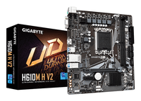 gigabyte intel h610m h v2 placa base - compatible con procesadores intel core 14th cpus 411 hybrid digital vrm up to 5600mhz ddr5 1xpcie 30 m2