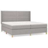 cama tapizada 203x203x128 cm tejido - gris