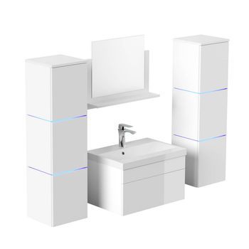 Conjunto Completo De Muebles De Baño Wangerooge Xl - Blanco Made In Germany
