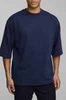 camiseta oversize gruesa con mangas a la mitad entrelazadas navy