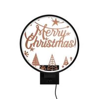 lampara de pared xmas20 cobre negro metal 30x36x10 cm