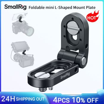 Soporte de Montaje en Forma de L Plegable SmallRig, Adaptador con Tornillo de 1/4''-20, Carga Máxima 1.2 KG para Transmisor/Monitor