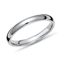 anillo brillante de titanio de 3 mm de ancho