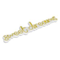 iluminacion led decorativa de plastico sweet dreams amarillo 48x16x2 cm