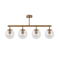 lampara de techo fazli-10441 oro cobrizo metal vidrio 70x15x35 cm