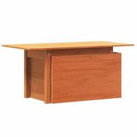 mesa de jardin  mesa de exterior madera maciza de pino marron cera 100x50x75 cm