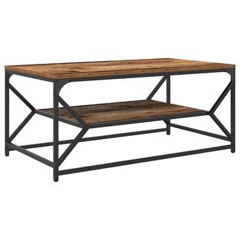 Mesa De Café | Mesa De Centro Madera Envejecida 90 X 50 X 40 Cm