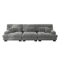 sofa esquinero relajante - sofa modular de 3 plazas - cine salon - gris