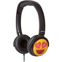 gv-emj13 earmojis heart eyes face kids headphones - black black
