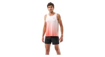 Camiseta de tirantes compressport performance roja blanca para hombre