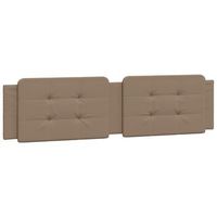cabecero de cama  panel de cabecera  decoracion de pared acolchado cuero sintetico capuchino 200 cm