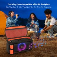 bolsa de almacenamiento portatil para el altavoz jbl partybox on the go  on the go 2  on the go essential con correa para el hombro y bolsillo para microfono