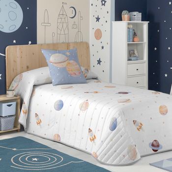 Colcha Bouti Infantil Reversible De 100% Algodón Cama 90 Cool Kids Astro