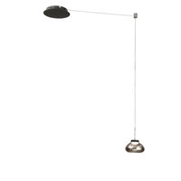 arabella - lampara colgante ahumada descentralizada - fabas luce - led regulable 8w - montaje descentralizado