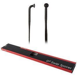 Dt Swiss Caja 20 Radios Planos Dt Aerolite 2.0x0.9x256mm Negro Niro Sin Boquilla