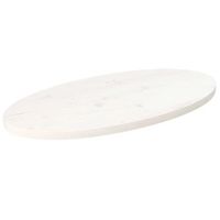 tablero de mesa  superficie de mesa  tablero de escritorio ovalado madera maciza pino blanco 80x40x25 cm cfw9243720
