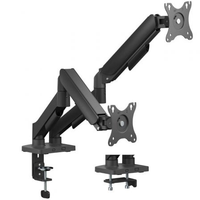 soporte de mesa aisens dt32tsr-357 contrapeso 2 monitores 17-32r brazo articulado negro