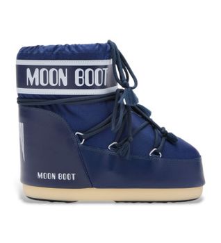 Moon Boot para mujer. 80D1409340 Botas Icon Low Nylon azul (42/44), Plano, Ninguno, Casual, Nieve
