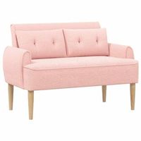 sofa amoroso con botones acolchados rosa 117 x 67 x 77 cm vidaxl