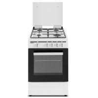 sauber scw41gb cocina de gas 4 zonas  horno blanco