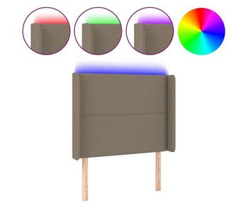 Vidaxl cabecero con led de tela gris taupe 93x16x118/128 cm