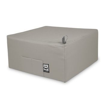 Puff Cama Individual Para Una Persona Polipiel Gris Claro Happers Único