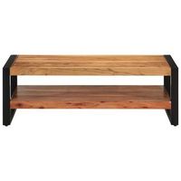 mesa de cafe - mesa de centro madera maciza acacia 120x55x40 cm