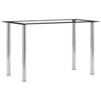 mesa de comedor vidrio templado negro transparente 120x60x75 cm vidaxl