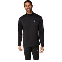 asics core 12 zip winter  camiseta de running hombres - negro