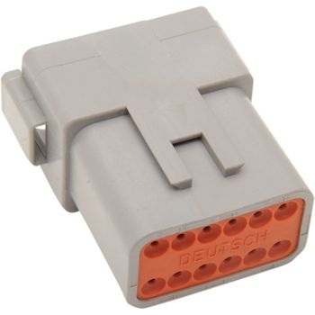 Carcasa de conector de cable eléctrico Deutsch 12 pines hembra gris