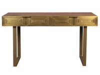 consola de madera de mango y laton envejecido